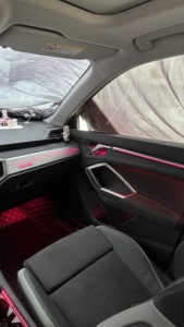 Luz Ambiental Cardoo para <span class=keywords><strong>Audi</strong></span> <span class=keywords><strong>Q3</strong></span> 2019-2024, Actualización de 64 Colores, Iluminación Ambiental Interior para Automóvil, Kit de Accesorios con Grabado Láser - Product Image 2