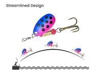 3.3G Spinner appât leurre pêche avec triple crochet cuillère lame métal leurre pour maquereau bar truite pêche