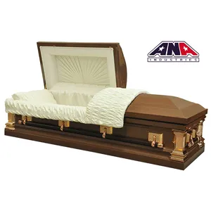 ANA fabriqué en chine style AMÉRICAIN urnes funéraires en gros 18 Ga Acier métal cercueil