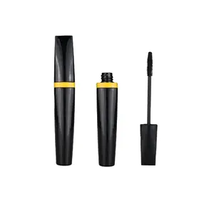 Emballage de mascara au design unique Récipient de mascara en tube de sérum de cils noir avec logo de sérigraphie personnalisé 15ml