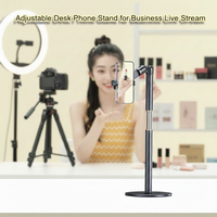 Support de téléphone pliable et télescopique en alliage d'aluminium réglable pour TikTok, diffusion en direct et blogage – Vente en gros