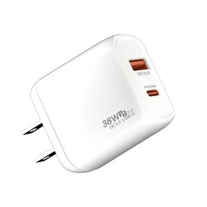 38W USB A+<b>C</b> PD Super Fast Charging QC 3.0 Cell Phone Power <b>Adapter</b> USB-<b>C</b> 20W Wall Charger - Product Image 1