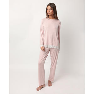 ADMAS Classic Tie Dye Heart Pattern Pijama Transpirable Cute Home Wear con cintura elástica Logotipo personalizado Manga larga para mujeres - Product Image 1