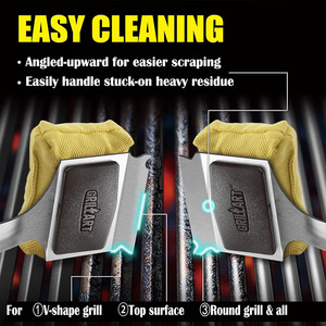 Brosse de nettoyage pour barbecue en acier inoxydable avec logo personnalisé, robuste, brosse à fil pour nettoyer les grilles avec grattoir pour les barbecues d'extérieur - Product Image 6