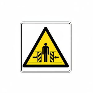 Frantumazione delle mani segnale di avvertimento-ISO 7010 conforme PVC 200x200mm - Product Image 2