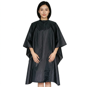 Meilleure Vente : Cape de Coiffure Professionnelle Imperméable, Anti-Adhérente, Antistatique et Confortable pour Salon – Capes Noires - Product Image 4