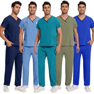 Venta de Uniformes Médicos Personalizados para Mujer con Logotipo, Conjunto de Uniformes Quirúrgicos Antiarrugas, Diseño a Mano, Uniformes de Hospital al por Mayor, Traje de Médico - Product Image 3