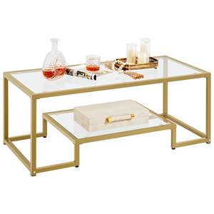 コーヒーテーブルセット北欧シンプルメタルモダン大理石丸スレート鉄ライト高級茶リビングルーム - Product Image 2