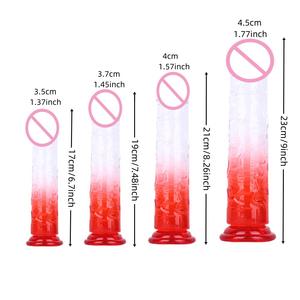 Оптовая продажа: Новинка <span class=keywords><strong>2025</strong></span> года – реалистичный кристаллический дилдо (7, 8, 9, 10, 11, 12 дюймов), <span class=keywords><strong>XXL</strong></span>, из ТПЭ, с крайней частью (фоликс), силиконовый дилдо-игрушка для женщин - Product Image 4