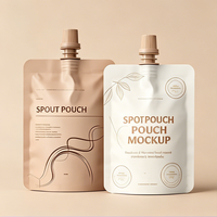 Pochette souple personnalisée avec bouchon à clapet et bec verseur 100 ml pour liquides, aliments pour bébés, lotions, cosmétiques – Emballage compressible en gros