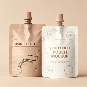 Sacchetto Personalizzato con Tappo Ribaltabile e Beccuccio <span class=keywords><strong>per</strong></span> Liquidi, Creme, Lozioni, Cosmetici, Bottiglia in Plastica da 50ml - Product Image 6
