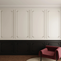 Panneaux muraux en MDF peints sur mesure de style français pour villas, escaliers, salons, chambres et décorations d'hôtels