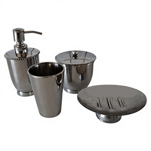 Juego de Accesorios de Baño de Acero Inoxidable para Baños de Huéspedes Organizados, Hoteles y Interiores de Hogares Elegantes - Product Image 1