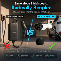 Chargeur EV portable 3,5 kW 16 A 240 V Mode 2 EVSE, chargeur de voiture électrique avec déchargeur V2L, Type 2 Type 1 GBT, contrôle par application