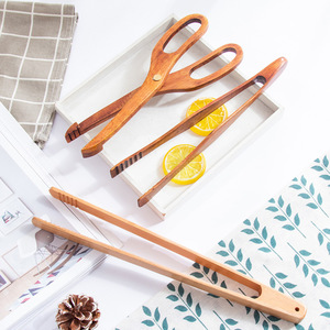Bamboo Food Clips With <b>Silicone</b> Handles For Kitchen <b>Baking</b> And Buffet Use - Product Image 2