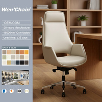 Chaises de bureau ergonomiques en cuir PU de luxe, pivotantes et inclinables, pour cadres et dirigeants, meubles modernes