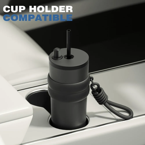 Vaso Térmico de Viaje de Acero Inoxidable 18/10 de 700 ml con Logotipo Personalizado, Tapa con Pajita y Correa para la Muñeca, para Portavasos de Coche - Product Image 3