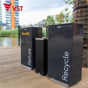 Poubelle en acier inoxydable VST pour bureau hall d'hôtel style panneau d'affichage élégant design moderne et élégant pour salle d'ascenseur - Product Image 6