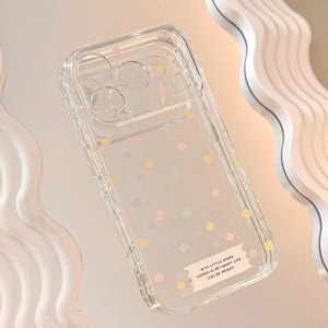 Coque transparente INS à pois colorés et cœur, antichoc et souple, protection intégrale pour iPhone 17 Pro - Product Image 3