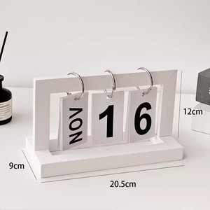 Wholesale Minimalist Wooden Ornaments Metal Crafts Manual Page Turning <strong>Calendar</strong> Bedroom <strong>Desk</strong> <strong>Calendar</strong> - Product Image 6