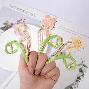 Mode femmes requin épingle à cheveux goutte à goutte huile lys fleur alliage cheveux griffes filles dos tête <span class=keywords><strong>queue</strong></span> <span class=keywords><strong>de</strong></span> <span class=keywords><strong>cheval</strong></span> mâchoire Clips - Product Image 2