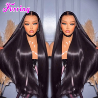 Wig Rambut Asli Vietnam Super Double Drawn Tanpa Lem, Model Bone Straight 13x6 Lace Front untuk Wanita, Grosir Mewah Online