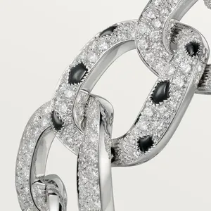 Trendy 925 Sterling Silver Cuban Link Bracelet Lab Grown Moissanite Diamond Elegant Style Jewelry - Product Image 4