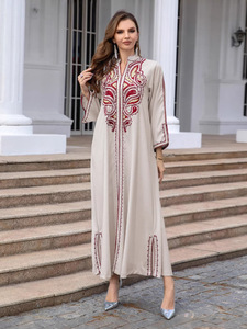 Trung Đông Ramadan Eid Abaya khiêm tốn Phụ Nữ Hồi Giáo Váy Áo Dubai Sequin Thêu Hồi Giáo Phụ Nữ Truyền Thống Quần Áo - Product Image 4