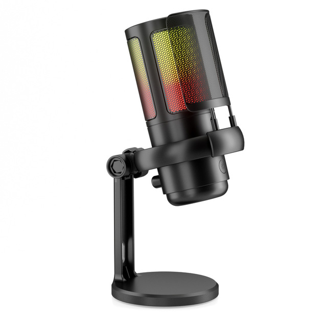 RGB Dynamic Microphone USB Computer 48V Microphone Live Recording Esports Game Noise Reduction and Sound Collection