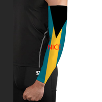 Manchon de bras personnalisé avec drapeau national de Sainte-Lucie, couvre-bras élastique imprimé pour la pêche, la randonnée, le cyclisme, l'école et les trajets quotidiens