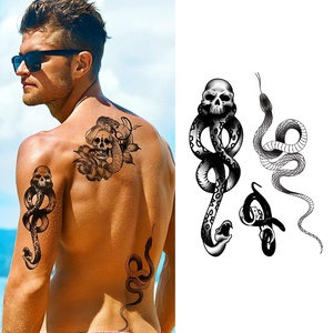 Più nuovo Disegno tribale serpente donne e gli uomini di lunga durata del braccio del tatuaggio temporaneo impermeabile sticker - Product Image 3