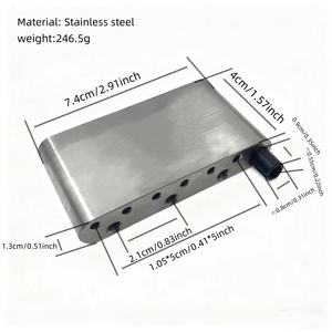 Wholesale Single-Pickup Tremolo System Electric <b>Guitar</b> Bridge Base - Stable Vibrato, Universal Fit, High Conductivity - Product Image 2