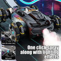 Coche de Control Remoto de 2.4 GHz con 4 Ruedas, Aleación, 4WD, con Luces y Spray
