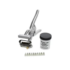 Pince à tatouer pour animaux, kit de tatouage pour oreilles de lapin, pince à épines pour oreilles, machine à tatouer pour chèvre, applicateur vétérinaire - Product Image 1