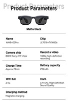 Nouvelles Lunettes Intelligentes AIMB G2 Pro 2026 avec Caméra 8MP, Vidéo HD 1080P, Traduction IA, Enregistrement d'Appels, Lunettes de Soleil Anti-UV et Assistant Vocal IA