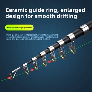 Canne à pêche ultra-courte, ultra-légère, en carbone, rigide, portable, rétractable, flottante, pour la pêche en mer, mini-canne, ensemble <span class=keywords><strong>de</strong></span> 5+ sections - Product Image 2