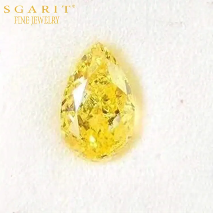 SGARIT, precio de fabricación, diamante de color elegante, GIA para joyería, Diamante I1 amarillo intenso, Diamante Suelto natural