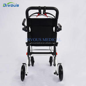 Silla de ruedas de hospital de tamaño pequeño Plegable ligera compacta silla de ruedas manual portátil de viaje para discapacitados - Product Image 4