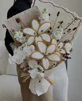 Bouquet de fleurs en perles de verre faites à la main, style naturel, pour décoration de centre de table de remise de diplôme, Noël, Nouvel An
