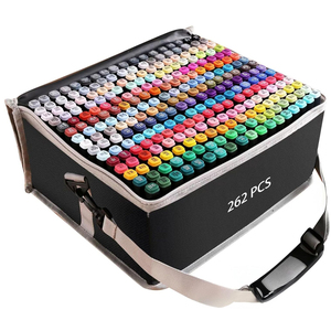 NOVISON - Rotuladores de Arte de Doble Punta, No Borrables, para Niños, para la Escuela y el Hogar, con Base y Bolsa - Product Image 1