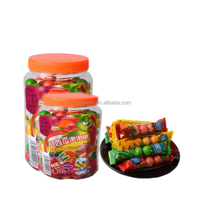 Échantillon <span class=keywords><strong>gratuit</strong></span> d'usine de vente chaude grossiste de gomme à bulles de boule de pastèque remplie de confiture de fruits de Chine - Product Image 1