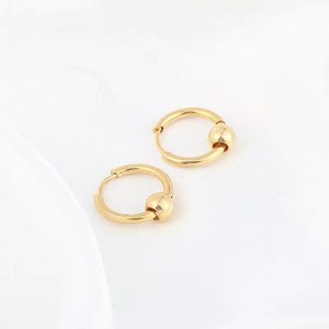 Unisex Round Stainless Steel Clip-on <b>Earrings</b> With Ball Beads 8mm 10mm 12mm 14mm For Everyday Wear - Product Image 3