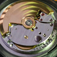 Mouvement de montre 324 haut de gamme, régulé à l'usure, gravé, avec roue d'équilibrage polie à chanfrein et mouvement à bagues dorées