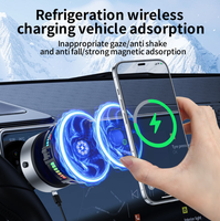 Support de téléphone magnétique pour voiture le plus populaire, chargeur sans fil 15W avec refroidisseur de téléphone et lumière RGB pour iPhone 18