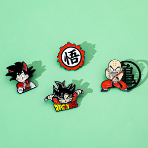 <span class=keywords><strong>8</strong></span> Designs Vente en gros Anime <span class=keywords><strong>DBZ</strong></span> Master Roshi Goku Pin col chemise pour hommes Cartoon Personnalisé Métal Émail Badge Pins pour les fans - Product Image 5