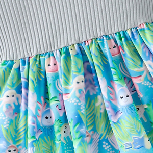 Ropa para Niñas, Camiseta de Algodón a Rayas, Vestidos con Estampado de Dibujos Animados, Mangas Voladoras, Ropa Infantil a la Moda - Product Image 5