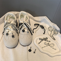 Breloques de chaussures en perles, chaîne, pendentif fleur, décorations pour lacets, accessoires DIY pour baskets, ornements décoratifs pour lacets de chaussures