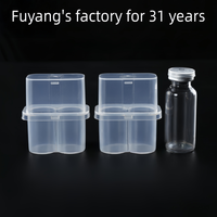 Boîtes de flacons de peptides en plastique PP transparent imperméable à 2 compartiments, 3 ml et 10 ml, en matériaux recyclés, pour produits chimiques, cosmétiques et soins de la peau, vente en gros