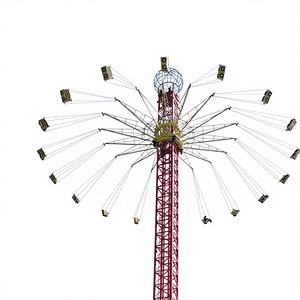 Tour volante en fibre de verre de 20 m, haute performance, durable, légère, portable, robuste, polyvalente, compacte, fiable, pour parcs de trampolines - Product Image 1