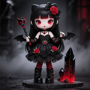 Design Vinyl Brinquedos Baseados em Amostras Custom Vinyl Figurine Artist Coleção Gothic Style Figurine Model Toy Plastic PVC Figurine - Product Image 2